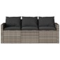 vidaXL 2-tlg. Garten-Essgruppe mit Kissen Grau Poly Rattan vidaXL 2-tlg. Garten-Essgruppe mit Kissen Grau Poly Rattan