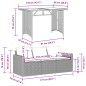vidaXL 2-tlg. Garten-Essgruppe mit Kissen Grau Poly Rattan vidaXL 2-tlg. Garten-Essgruppe mit Kissen Grau Poly Rattan