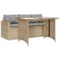 vidaXL 2-tlg. Garten-Essgruppe mit Kissen Beige Poly Rattan vidaXL 2-tlg. Garten-Essgruppe mit Kissen Beige Poly Rattan
