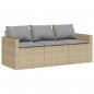 vidaXL 2-tlg. Garten-Essgruppe mit Kissen Beige Poly Rattan vidaXL 2-tlg. Garten-Essgruppe mit Kissen Beige Poly Rattan