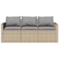 vidaXL 2-tlg. Garten-Essgruppe mit Kissen Beige Poly Rattan vidaXL 2-tlg. Garten-Essgruppe mit Kissen Beige Poly Rattan