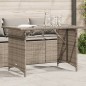 vidaXL Gartentisch mit Glasplatte Grau 110x68x70 cm Poly Rattan vidaXL Gartentisch mit Glasplatte Grau 110x68x70 cm Poly Rattan