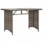 vidaXL Gartentisch mit Glasplatte Grau 110x68x70 cm Poly Rattan vidaXL Gartentisch mit Glasplatte Grau 110x68x70 cm Poly Rattan