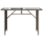 vidaXL Gartentisch mit Glasplatte Grau 110x68x70 cm Poly Rattan vidaXL Gartentisch mit Glasplatte Grau 110x68x70 cm Poly Rattan