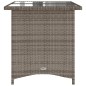 vidaXL Gartentisch mit Glasplatte Grau 110x68x70 cm Poly Rattan vidaXL Gartentisch mit Glasplatte Grau 110x68x70 cm Poly Rattan