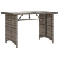 vidaXL Gartentisch mit Glasplatte Grau 110x68x70 cm Poly Rattan vidaXL Gartentisch mit Glasplatte Grau 110x68x70 cm Poly Rattan