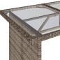 vidaXL Gartentisch mit Glasplatte Grau 110x68x70 cm Poly Rattan vidaXL Gartentisch mit Glasplatte Grau 110x68x70 cm Poly Rattan