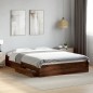 vidaXL Bettgestell mit Schubladen Braun Eichen-Optik 160x200 cm vidaXL Bettgestell mit Schubladen Braun Eichen-Optik 160x200 cm