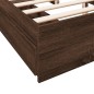vidaXL Bettgestell mit Schubladen Braun Eichen-Optik 160x200 cm vidaXL Bettgestell mit Schubladen Braun Eichen-Optik 160x200 cm