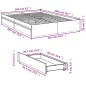 vidaXL Bettgestell mit Schubladen Braun Eichen-Optik 160x200 cm vidaXL Bettgestell mit Schubladen Braun Eichen-Optik 160x200 cm