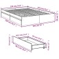 vidaXL Bettgestell mit Schubladen Räuchereiche 135x190cm Holzwerkstoff vidaXL Bettgestell mit Schubladen Räuchereiche 135x190cm Holzwerkstoff