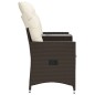 vidaXL Gartensofa 2-Sitzer Verstellbar mit Tisch Braun Poly Rattan vidaXL Gartensofa 2-Sitzer Verstellbar mit Tisch Braun Poly Rattan