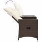 vidaXL Gartensofa 2-Sitzer Verstellbar mit Tisch Braun Poly Rattan vidaXL Gartensofa 2-Sitzer Verstellbar mit Tisch Braun Poly Rattan