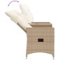vidaXL Gartensofa 2-Sitzer Verstellbar mit Tisch Beige Poly Rattan vidaXL Gartensofa 2-Sitzer Verstellbar mit Tisch Beige Poly Rattan