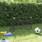 vidaXL Fußballtor für Kinder Klappbar Schwarz 90x64x64 cm vidaXL Fußballtor für Kinder Klappbar Schwarz 90x64x64 cm