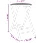 vidaXL Gartentisch Klappbar Ø55x75 cm Bambus vidaXL Gartentisch Klappbar Ø55x75 cm Bambus