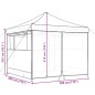 vidaXL Partyzelt Faltbar Pop-Up mit 4 Seitenteilen Schwarz vidaXL Partyzelt Faltbar Pop-Up mit 4 Seitenteilen Schwarz