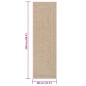 vidaXL Teppich ZIZUR 80x250 cm Jute-Optik Indoor und Outdoor vidaXL Teppich ZIZUR 80x250 cm Jute-Optik Indoor und Outdoor