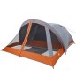 vidaXL Campingzelt 4 Personen Grau und Orange Wasserdicht vidaXL Campingzelt 4 Personen Grau und Orange Wasserdicht