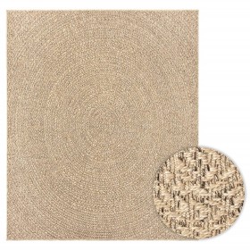 vidaXL Teppich ZIZUR 240x340 cm Jute-Optik Indoor und Outdoor