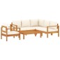vidaXL 5-tlg. Garten-Sofagarnitur mit Kissen Massivholz Akazie vidaXL 5-tlg. Garten-Sofagarnitur mit Kissen Massivholz Akazie