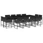 vidaXL 13-tlg. Garten-Essgruppe mit Kissen Schwarz Poly Rattan vidaXL 13-tlg. Garten-Essgruppe mit Kissen Schwarz Poly Rattan