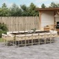 vidaXL 17-tlg. Garten-Essgruppe mit Kissen Beige Poly Rattan vidaXL 17-tlg. Garten-Essgruppe mit Kissen Beige Poly Rattan