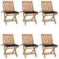 vidaXL Klappbare Gartenstühle mit Kissen 6 Stk. Massivholz Teak vidaXL Klappbare Gartenstühle mit Kissen 6 Stk. Massivholz Teak