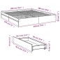 vidaXL Bettgestell mit Schubladen Schwarz 180x200 cm Holzwerkstoff vidaXL Bettgestell mit Schubladen Schwarz 180x200 cm Holzwerkstoff