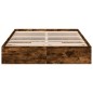 vidaXL Bettgestell mit Schubladen Räuchereiche 150x200cm Holzwerkstoff vidaXL Bettgestell mit Schubladen Räuchereiche 150x200cm Holzwerkstoff