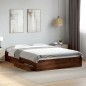 vidaXL Bettgestell mit Schubladen Braun Eichen-Optik 150x200 cm vidaXL Bettgestell mit Schubladen Braun Eichen-Optik 150x200 cm