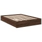 vidaXL Bettgestell mit Schubladen Braun Eichen-Optik 120x190 cm vidaXL Bettgestell mit Schubladen Braun Eichen-Optik 120x190 cm