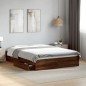 vidaXL Bettgestell mit Schubladen Braun Eichen-Optik 120x190 cm vidaXL Bettgestell mit Schubladen Braun Eichen-Optik 120x190 cm