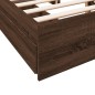 vidaXL Bettgestell mit Schubladen Braun Eichen-Optik 120x190 cm vidaXL Bettgestell mit Schubladen Braun Eichen-Optik 120x190 cm