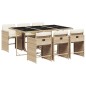 vidaXL 7-tlg. Garten-Essgruppe mit Kissen Beige Poly Rattan vidaXL 7-tlg. Garten-Essgruppe mit Kissen Beige Poly Rattan
