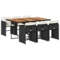 vidaXL 7-tlg. Garten-Essgruppe mit Kissen Schwarz Poly Rattan vidaXL 7-tlg. Garten-Essgruppe mit Kissen Schwarz Poly Rattan