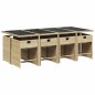vidaXL 9-tlg. Garten-Essgruppe mit Kissen Beige Poly Rattan vidaXL 9-tlg. Garten-Essgruppe mit Kissen Beige Poly Rattan