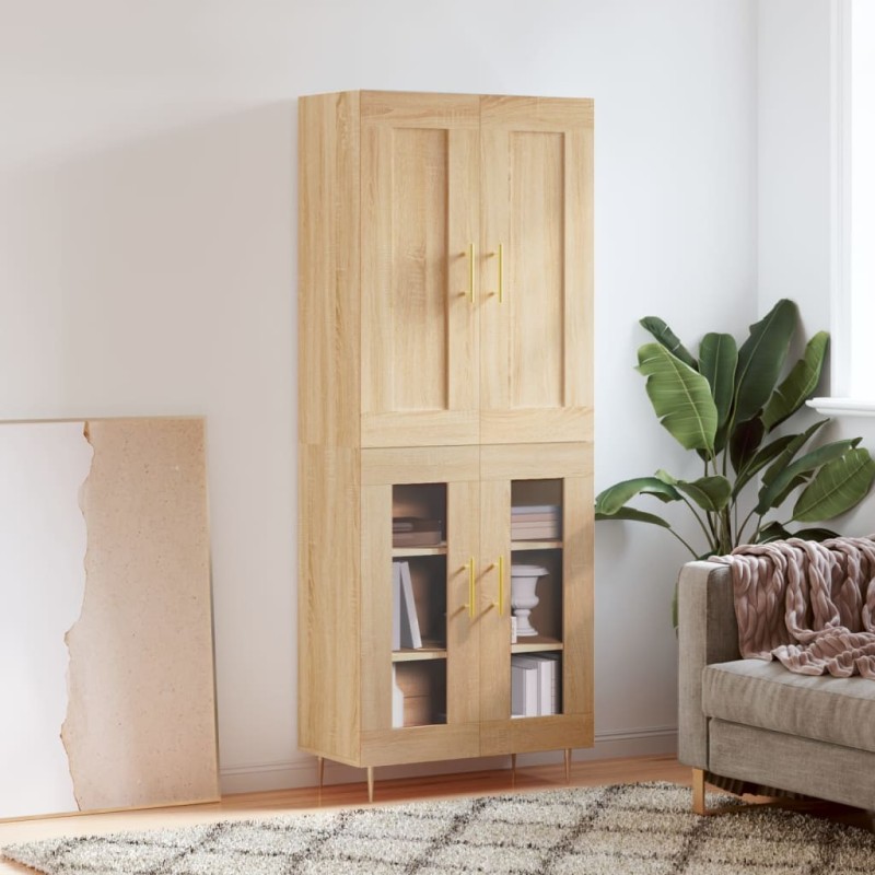 Highboard Sonoma-Eiche 69,5x34x180 cm Holzwerkstoff Highboard Sonoma-Eiche 69,5x34x180 cm Holzwerkstoff