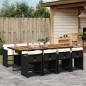 vidaXL 9-tlg. Garten-Essgruppe mit Kissen Schwarz Poly Rattan vidaXL 9-tlg. Garten-Essgruppe mit Kissen Schwarz Poly Rattan