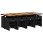 vidaXL 9-tlg. Garten-Essgruppe mit Kissen Schwarz Poly Rattan vidaXL 9-tlg. Garten-Essgruppe mit Kissen Schwarz Poly Rattan
