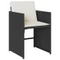 vidaXL 9-tlg. Garten-Essgruppe mit Kissen Schwarz Poly Rattan vidaXL 9-tlg. Garten-Essgruppe mit Kissen Schwarz Poly Rattan