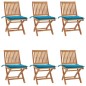 Klappbare Gartenstühle mit Kissen 6 Stk. Massivholz Teak Klappbare Gartenstühle mit Kissen 6 Stk. Massivholz Teak
