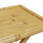 vidaXL 3-tlg. Bistro-Set Klappbar mit Dunkelgrauen Kissen Bambus vidaXL 3-tlg. Bistro-Set Klappbar mit Dunkelgrauen Kissen Bambus