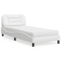 vidaXL Bett mit Matratze Weiß 90x200 cm Kunstleder vidaXL Bett mit Matratze Weiß 90x200 cm Kunstleder