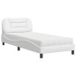 vidaXL Bett mit Matratze Weiß 90x200 cm Kunstleder vidaXL Bett mit Matratze Weiß 90x200 cm Kunstleder