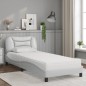 vidaXL Bett mit Matratze Weiß 90x200 cm Kunstleder vidaXL Bett mit Matratze Weiß 90x200 cm Kunstleder