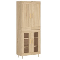 Highboard Sonoma-Eiche 69,5x34x180 cm Holzwerkstoff