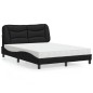 vidaXL Bett mit Matratze Schwarz 120x200 cm Kunstleder vidaXL Bett mit Matratze Schwarz 120x200 cm Kunstleder