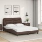 vidaXL Bett mit Matratze Braun 120x200 cm Kunstleder vidaXL Bett mit Matratze Braun 120x200 cm Kunstleder