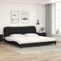 vidaXL Bett mit Matratze Schwarz und Weiß 200x200 cm Kunstleder vidaXL Bett mit Matratze Schwarz und Weiß 200x200 cm Kunstleder